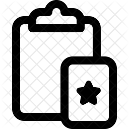 256x256 Favorite Clipboard Icon Of Line Style