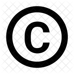 256x256 Copyright Icon Of Glyph Style