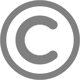 256x256 Gray Copyright Icon