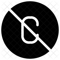 256x256 No Copyright Icon Of Glyph Style