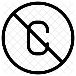 256x256 No Copyright Icon Of Line Style