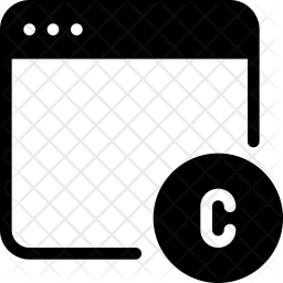 256x256 Website Copyright Icon Of Glyph Style