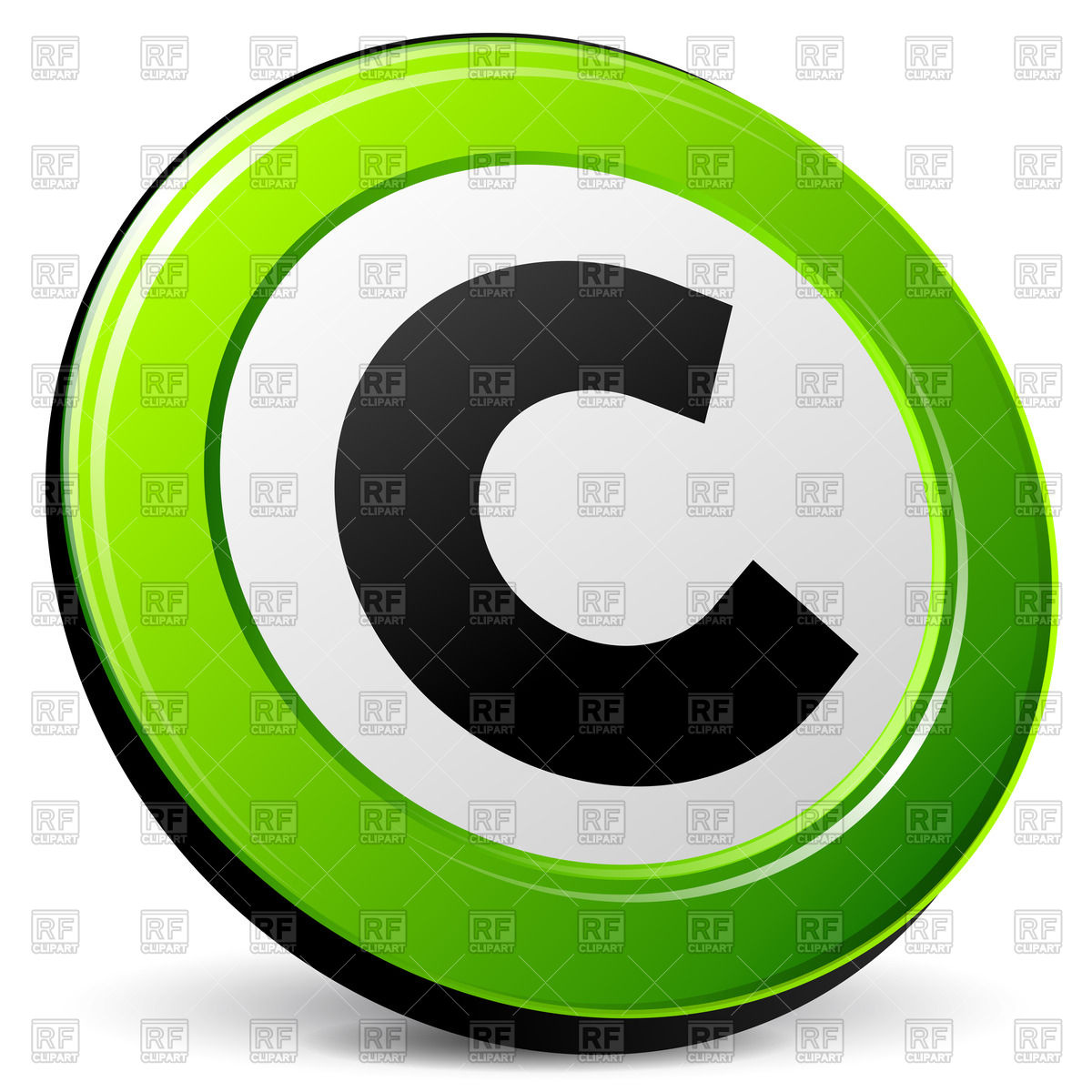 Green Round Icon With Copyright Symbol Vector Image Of Signs 1200x1200 Green Round Icon With Copyright Symbol Vector Image Of Signs