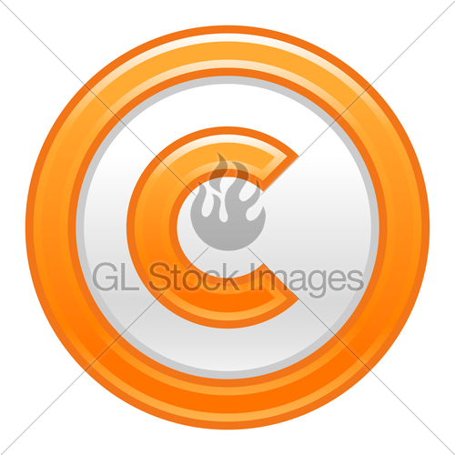 Orange Copyright Symbol Sign Matte Icon Gl Stock Images 500x500 Orange Copyright Symbol Sign Matte Icon Gl Stock Images