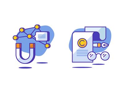 400x300 Referral Marketing Copywriting Icons In New Flat