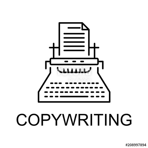 500x500 Copywriting Line Icon Element Of Seo And Web Optimization Icon