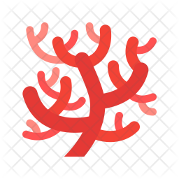 256x256 Coral Icon Of Flat Style