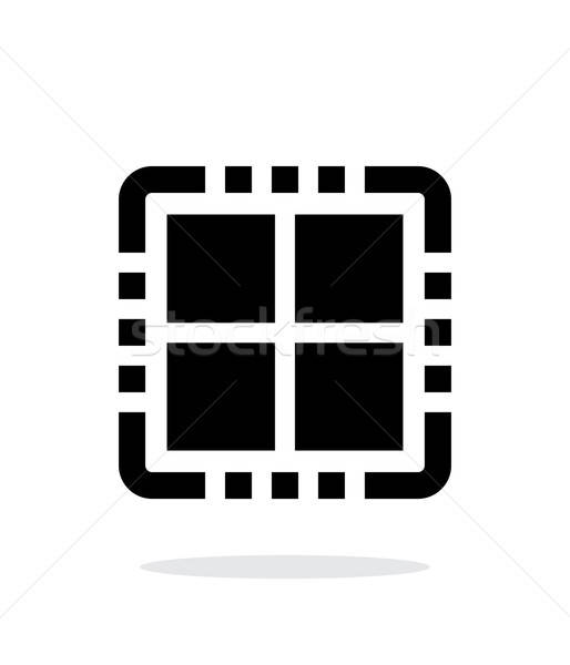 514x600 Quad Core Cpu Simple Icon On White Background Vector Illustration