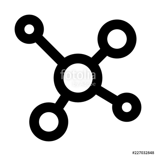 500x500 Atomizing Nuclear Atomic Core Connect Vector Icon Stock Image