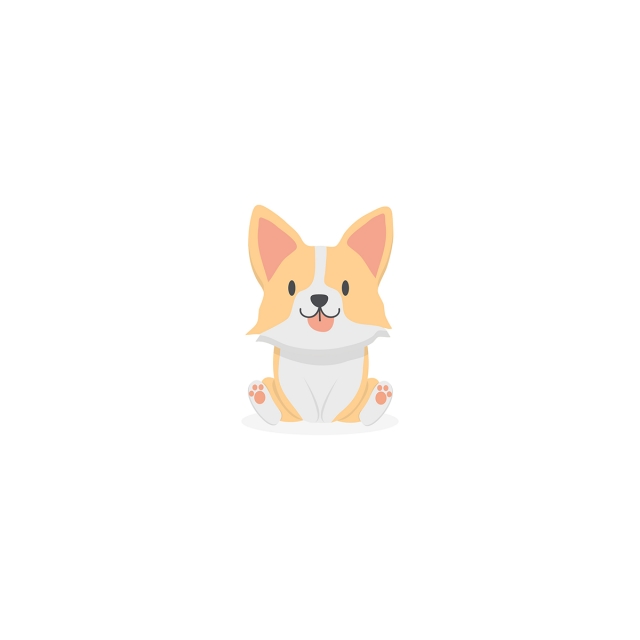 640x640 Cute Baby Corgi Dog Icon, Corgi, Dog, Vector Png And Vector
