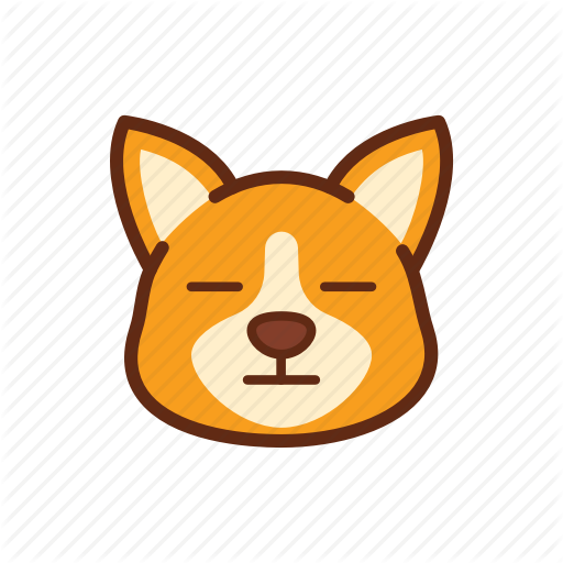 512x512 Corgi, Cute, Dog, Emoticon, Expression, No Face Icon