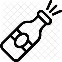 256x256 Popping Cork Icon Of Line Style