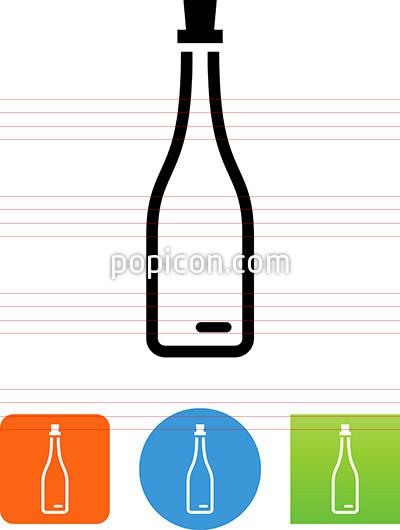 400x530 Transparent Glass Bottle With Cork Icon
