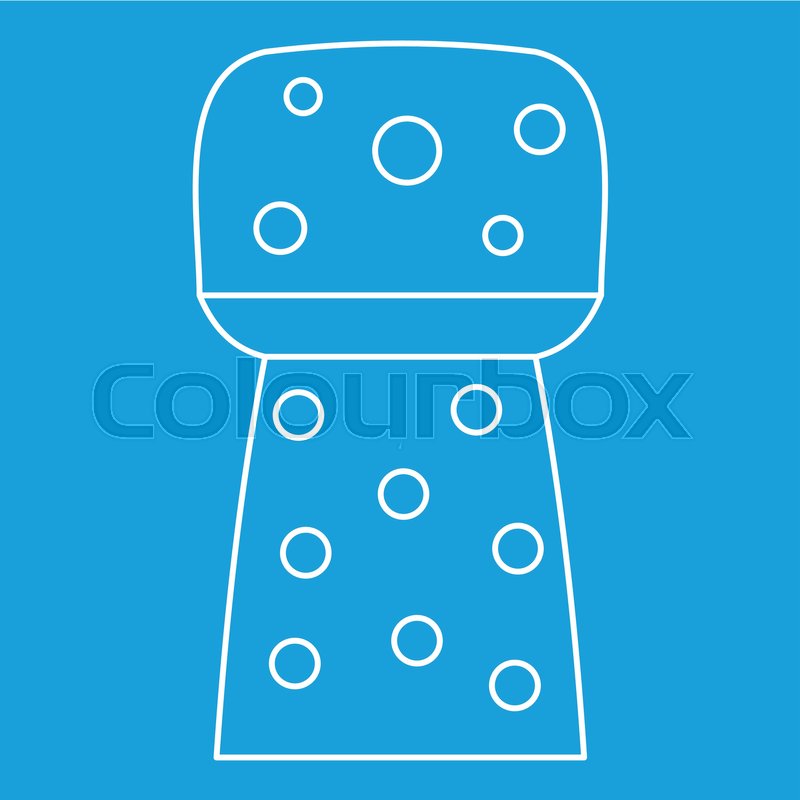 800x800 Wine Cork Icon Blue Outline Style Stock Vector Colourbox