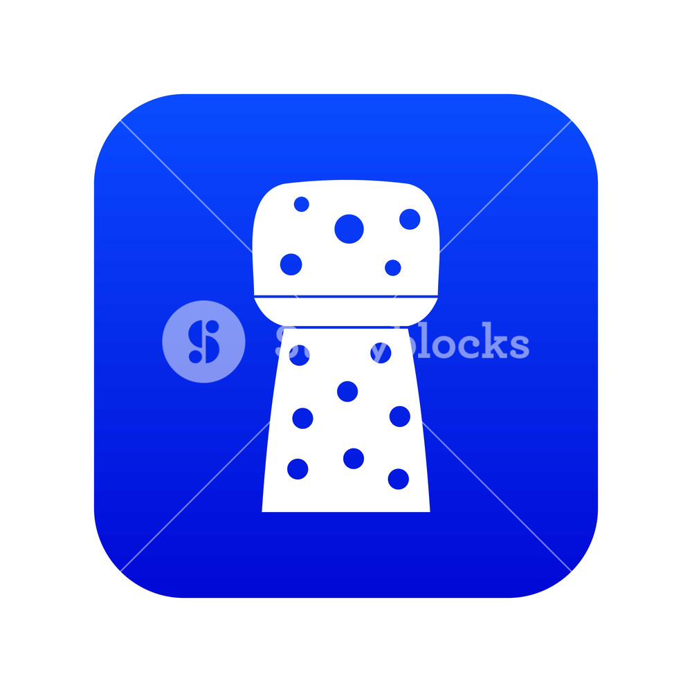 1000x1000 Wooden Cork Icon Digital Blue For Any Design Isolated On White