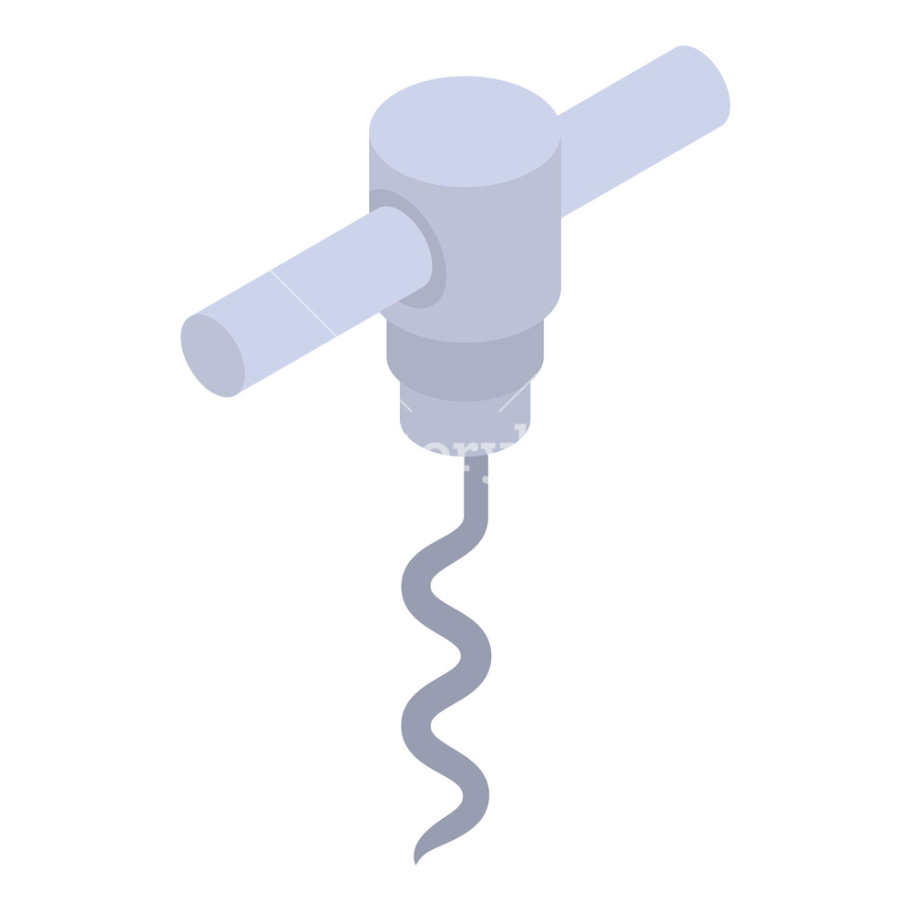 1000x1000 Metal Corkscrew Icon Isometric Of Metal Corkscrew Icon For Web