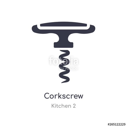 500x500 Corkscrew Icon Isolated Corkscrew Icon Vector Illustration