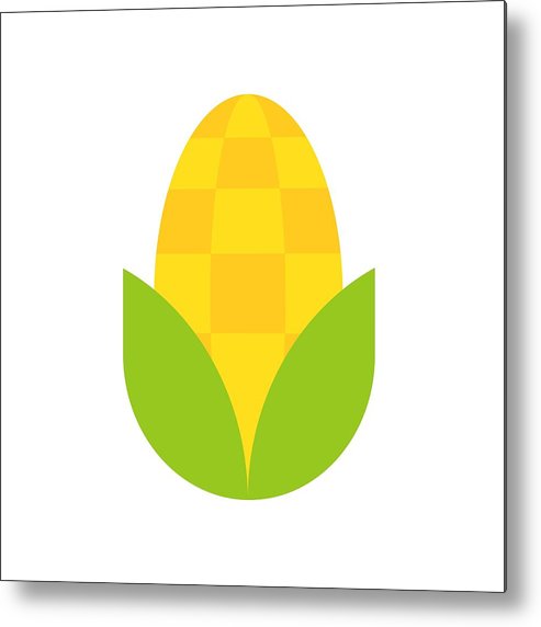 493x572 Corn Icon, Flat Design Metal Print