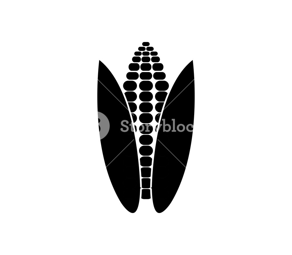 1000x875 Corn Icon On White Background Royalty Free Stock Image