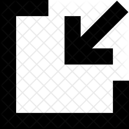 256x256 Reduce, Minimize, Corner, Top, Right Icon Of Glyph Style