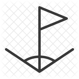 256x256 Soccer Field Corner Icon Of Line Style