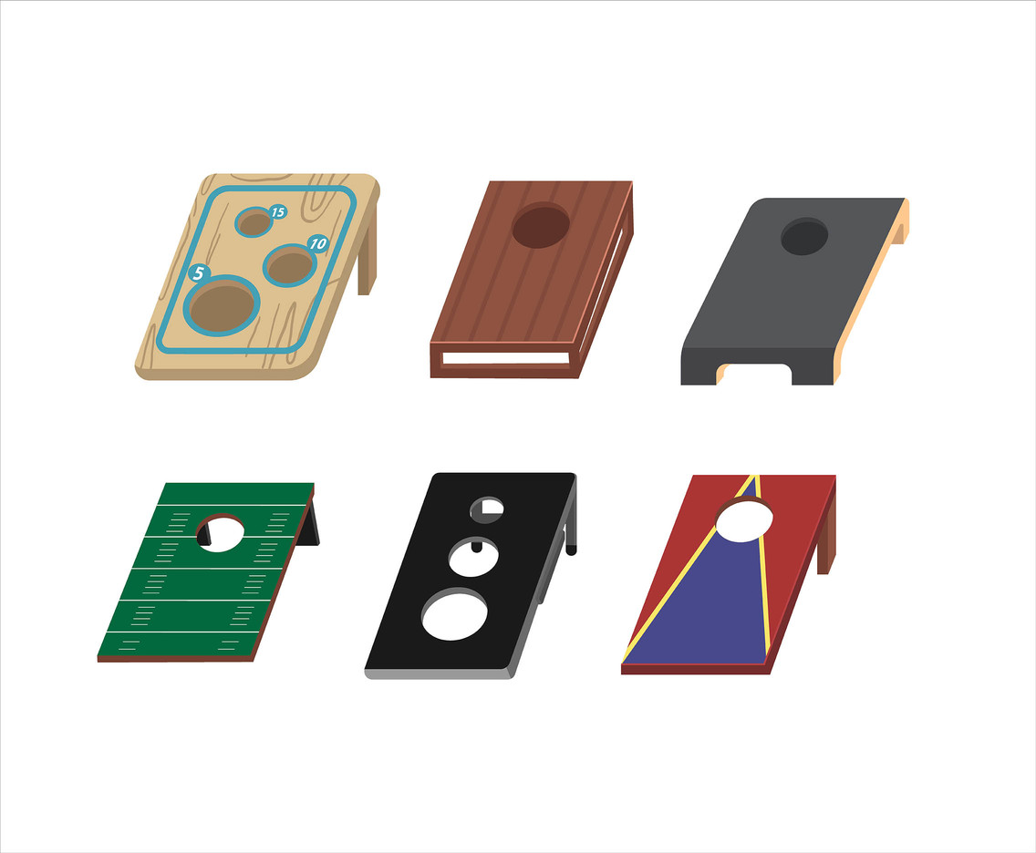 1136x936 Cornhole Boards Vector Vector Art Graphics
