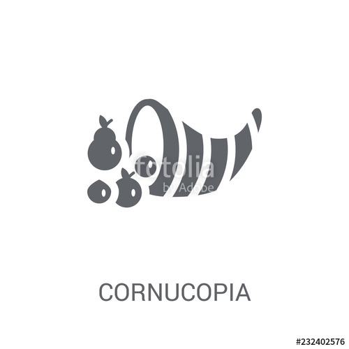 500x500 Cornucopia Icon Trendy Cornucopia Logo Concept On White