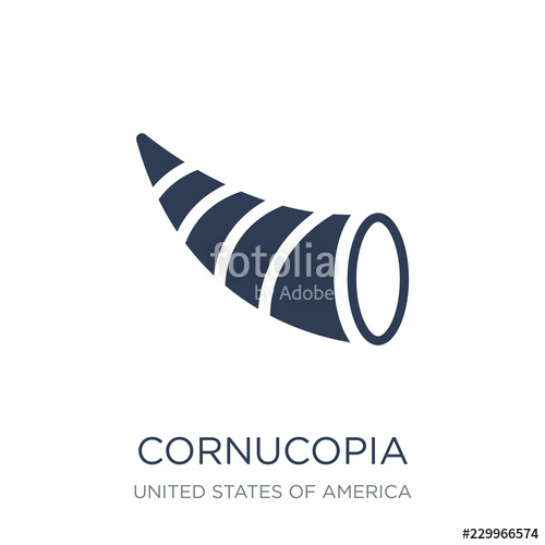 500x500 Cornucopia Icon Trendy Flat Vector Cornucopia Icon On White