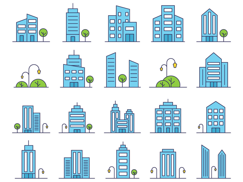 800x600 Buildings Vector Freebie Icon Set Freebie Free Building