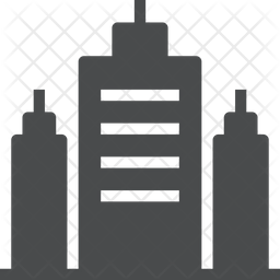 256x256 Corporate Building Icon Of Glyph Style