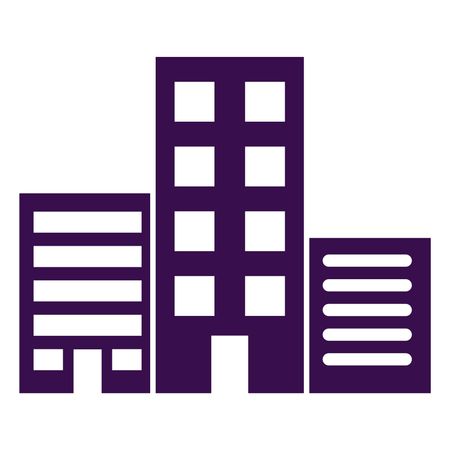 450x450 Vector Illustration Of Building Icon In Violet Freestock Icons