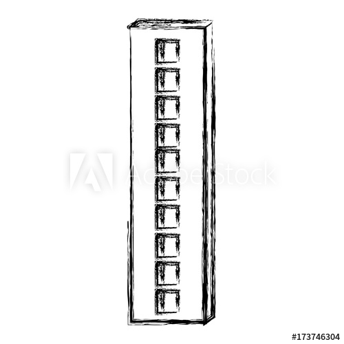 500x500 Corporate Building Icon Monochrome Blurred Silhouette