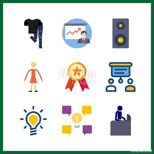 500x500 Corporate Icon Vector Illustration Corporate Set Presentation