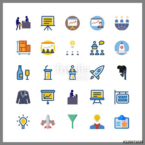 500x500 Corporate Icon Teamwork And Idea Vector Icons In Corporate Set