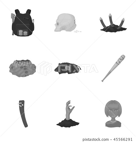 450x468 Ground, Zombie, Corpse And Other Web Icon In Monochrome Style