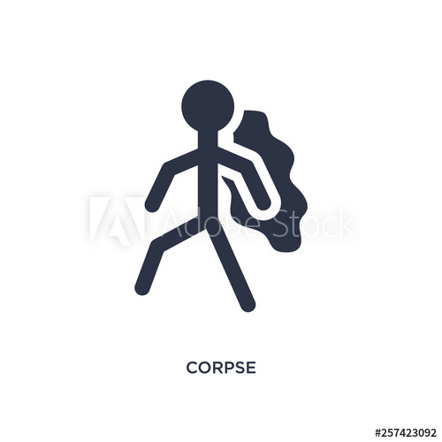 500x500 Corpse Icon On White Background Simple Element Illustration
