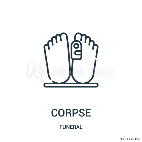 500x500 Corpse Icon Vector From Funeral Collection Thin Line Corpse