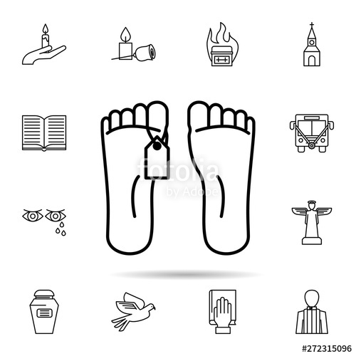 500x500 Tag On Corpse Icon Universal Set Of Funeral For Website Design