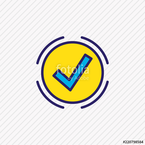 500x500 Vector Illustration Of Decision Icon Colored Line Beautiful