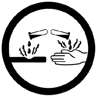 332x329 Whmis Label, Class E