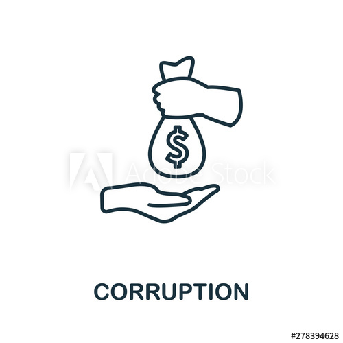 500x500 Corruption Icon Thin Outline Style Design From Corruption Icons
