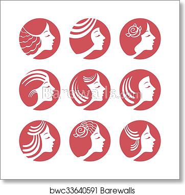 362x382 The Woman Fashion Icon Or Logo For Beauty Salon And Cosmetology