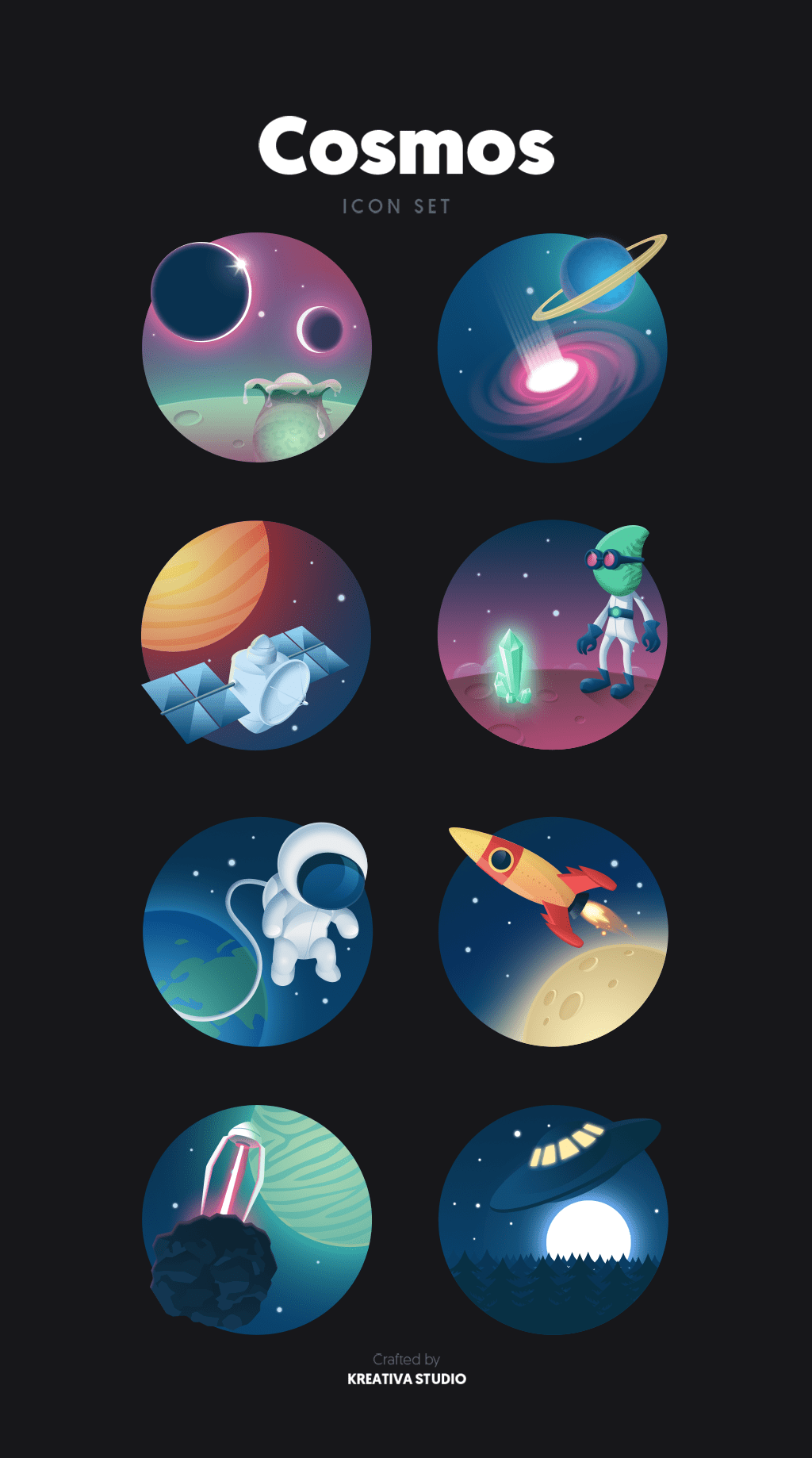 1024x1838 Cosmos Icon Set