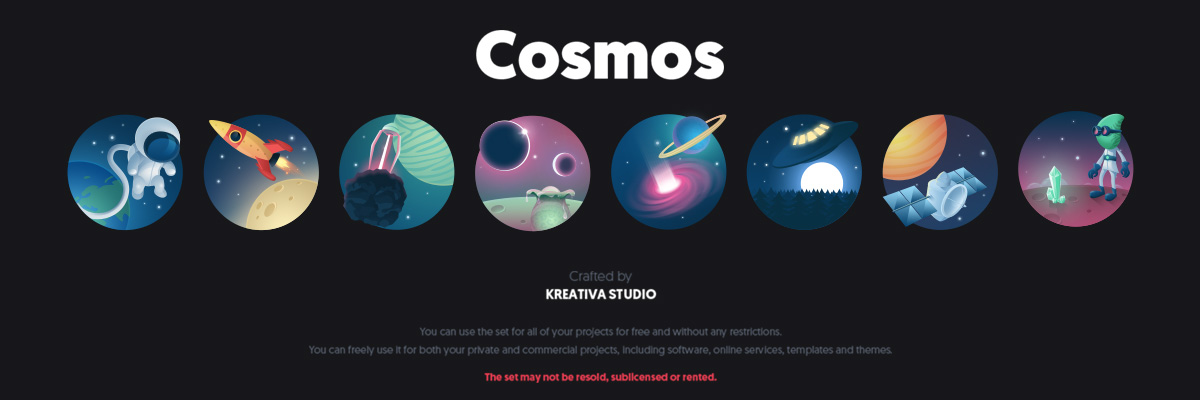 1200x400 Freelance Developers Developer News Free Cosmos Icon Set