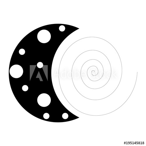 500x500 Half Moon, Cosmic, Moon And Cosmos Icon