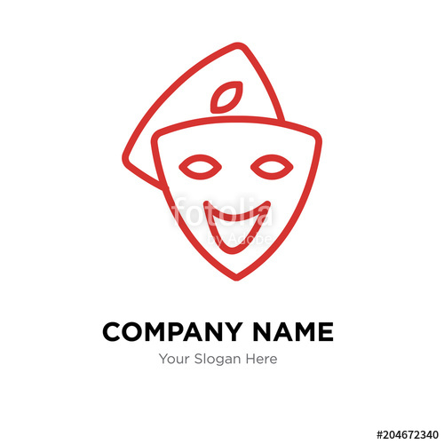 500x500 Cosplay Company Logo Design Template, Colorful Vector Icon