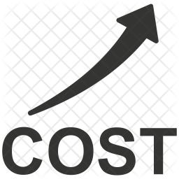 256x256 Cost Rising Icon Of Glyph Style