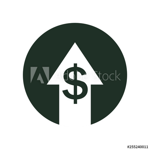 500x500 Cost Symbol Increase Icon Vector Symbol Image Isolated