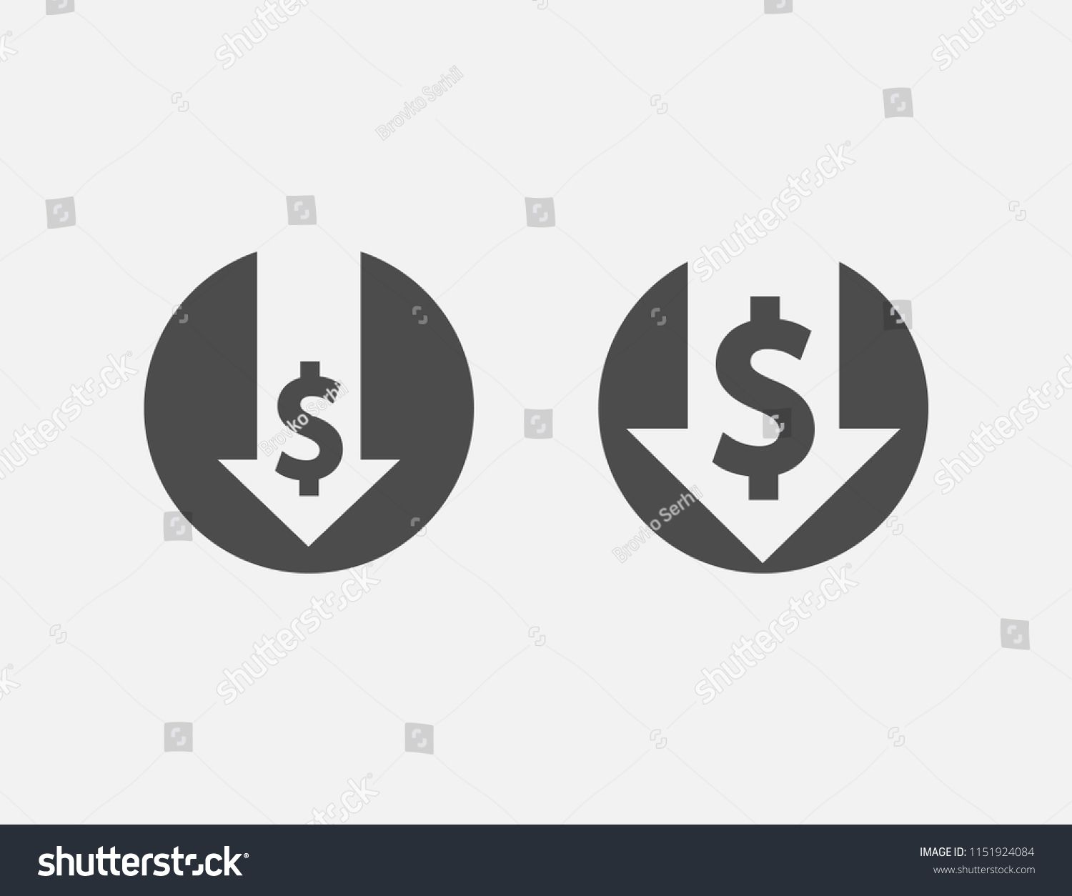 1500x1254 Cost Reduction Icon Isolated On White Background Vector