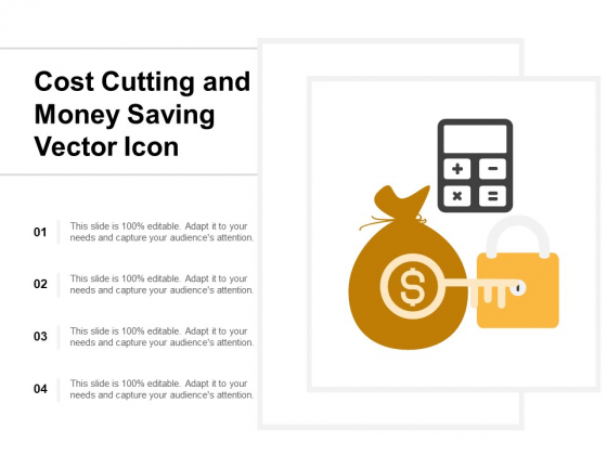560x420 Cost Cutting And Money Saving Vector Icon Ppt Powerpoint